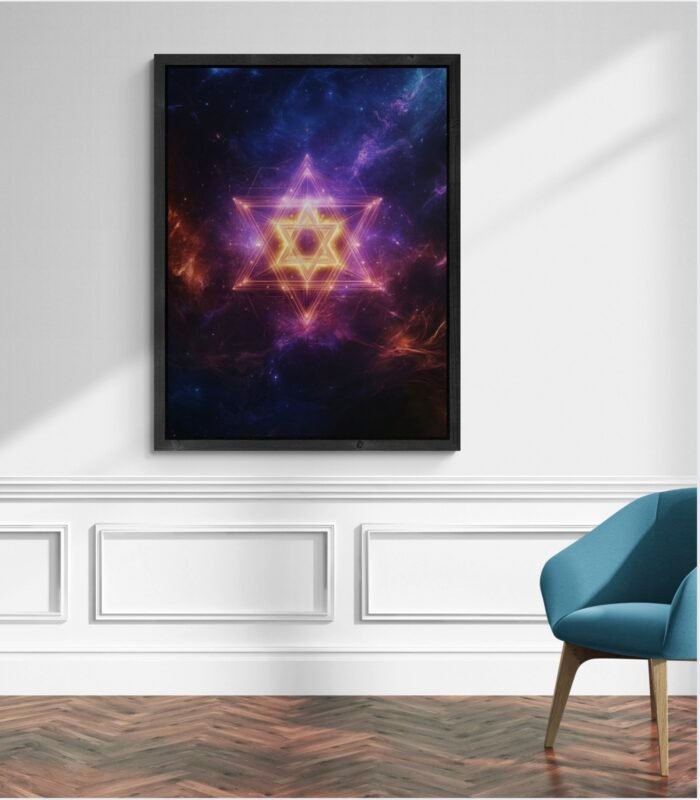 Radiant Merkaba Sacred Geometry Art – Cosmic Energy & Spiritual Awakening
