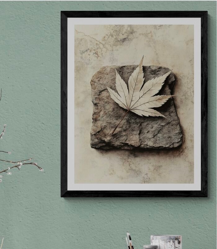 Maple Leaf on Stone – The Beauty of Impermanence