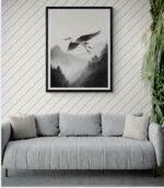 Wabi-Sabi Sumi-e Heron Painting – Zen Minimalism & the Beauty of Mu