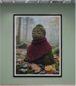 Wabi-Sabi Jizo Statue – Moss-Covered Guardian of Serenity & Impermanence